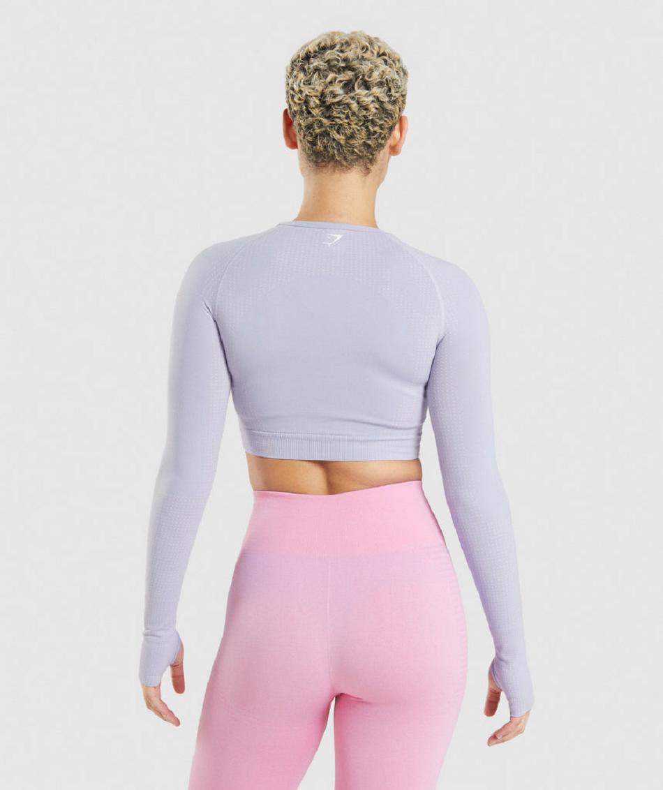 Corp Tops Gymshark Vital Seamless 2.0 Mujer Azules | CO 2453BEX